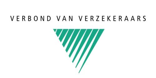 Logo van het Verbond van Verzekeraars met een groene driehoek en lijnen.